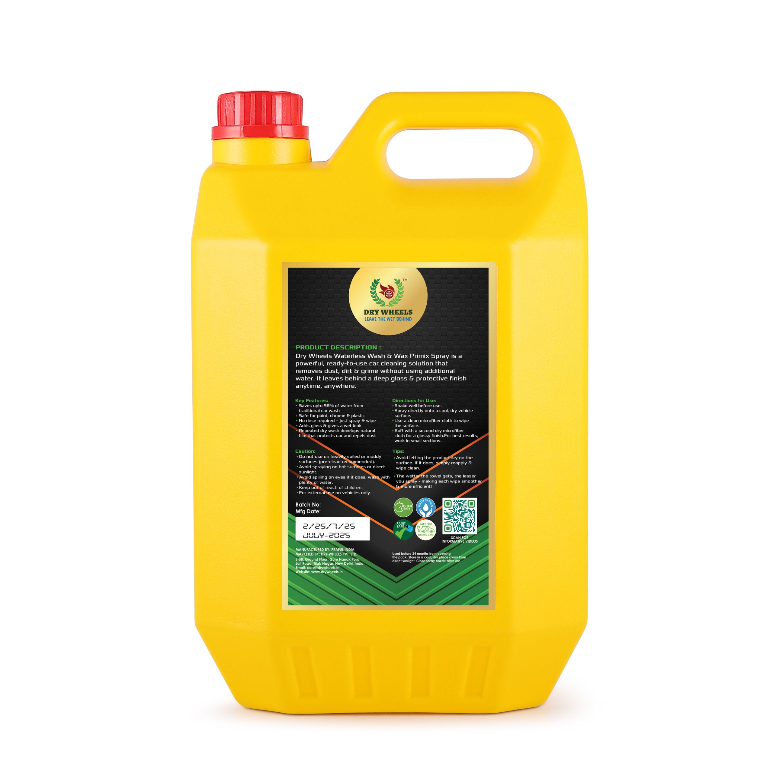 Waterless Wash & Wax – 5 Litre