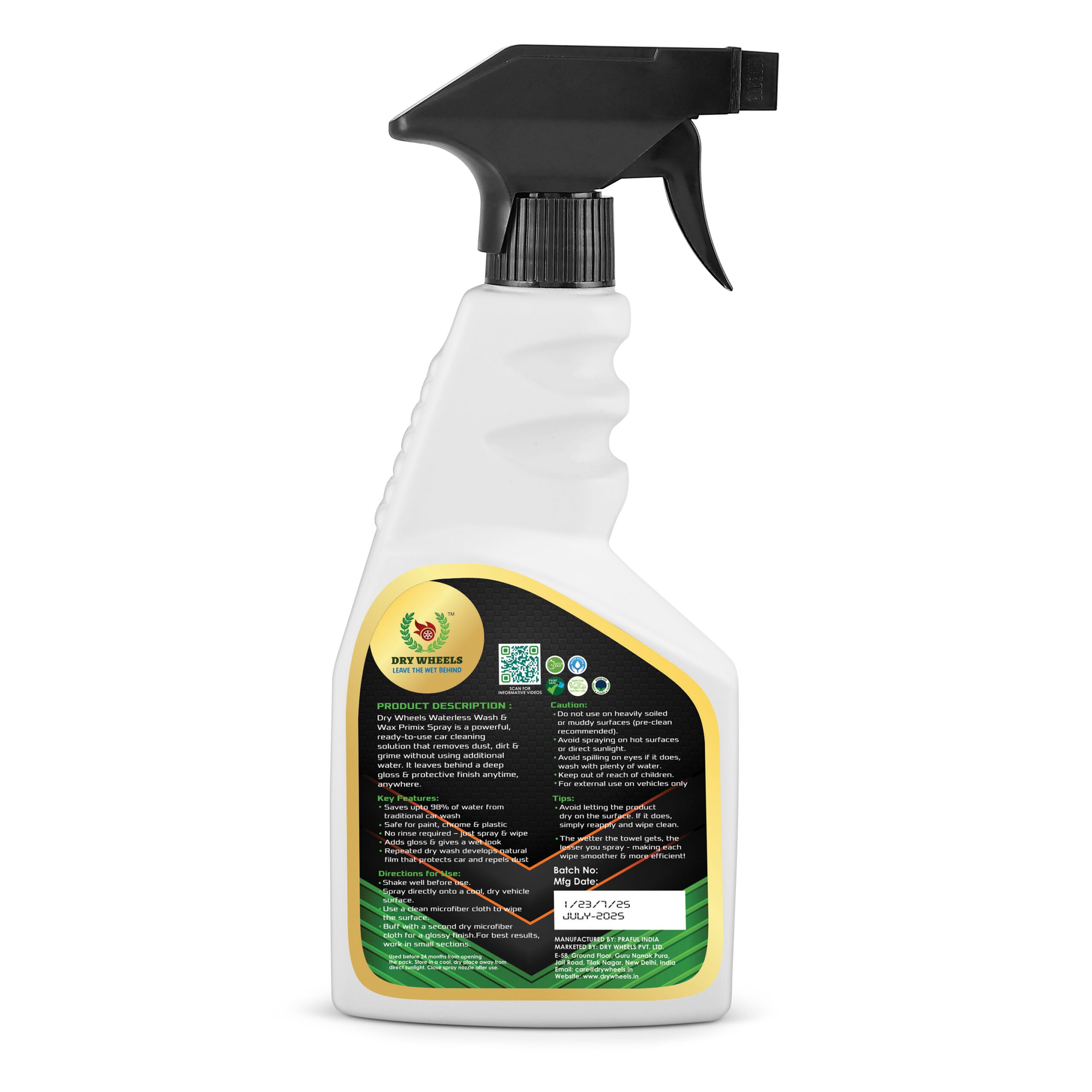 Waterless Car Wash & Wax (500 ml)
