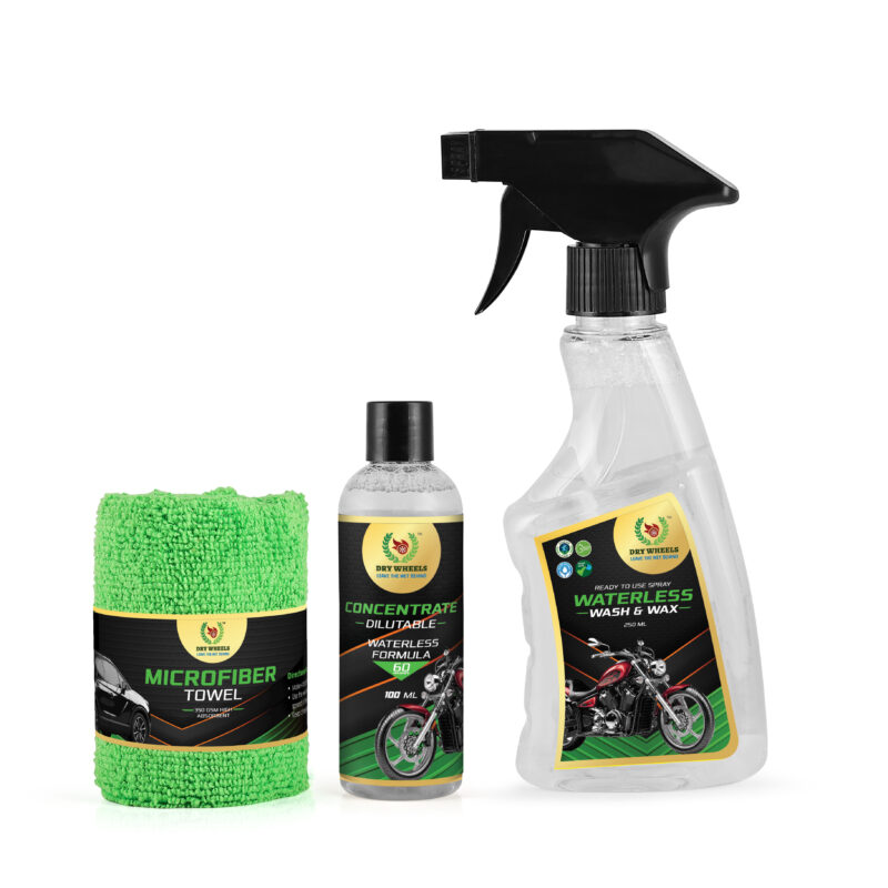 Bike Care Kit – Waterless Wash & Wax, Concentrate & Microfiber Towel / Waterless Car Wash & Wax Kit - Image 2